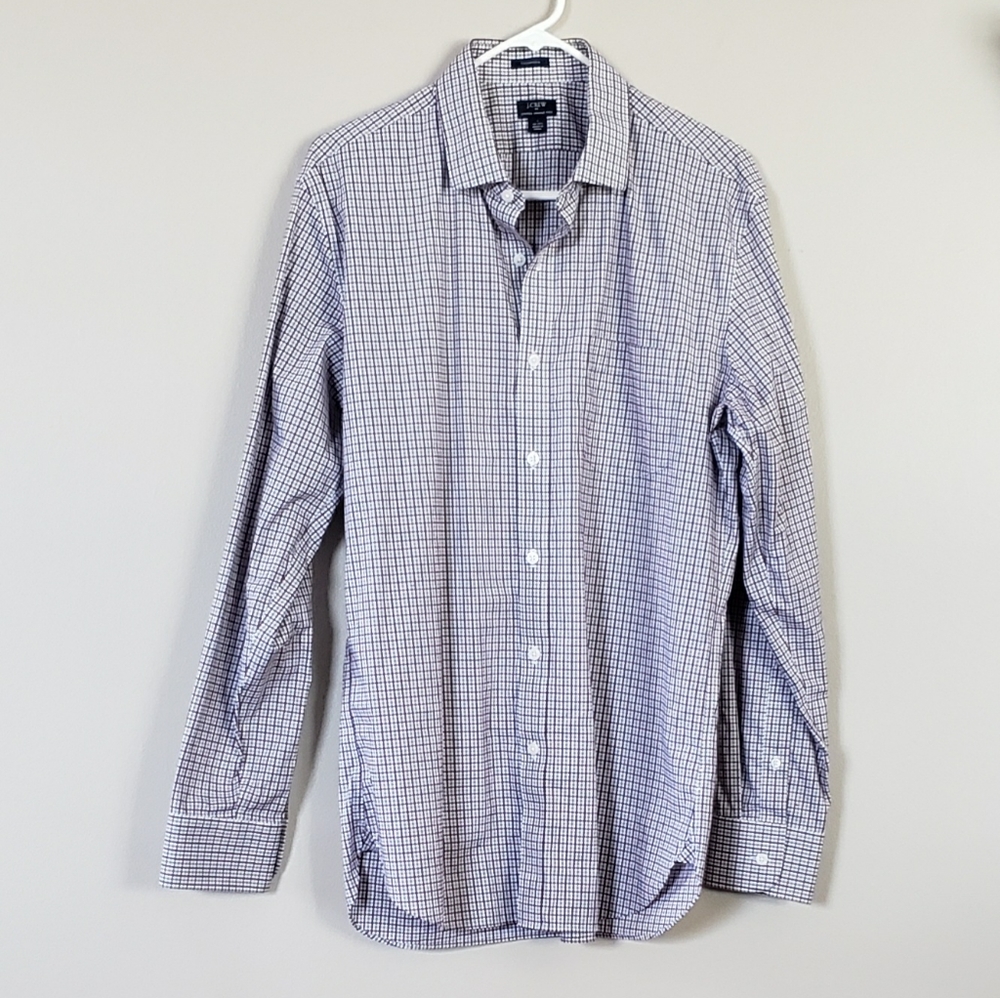 J Crew Men's Long Sleeved Button Down Shirt Size Large 16-16.5 - Picture 1 of 3